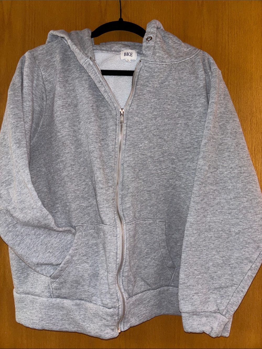 BKE Gray Full-Zip Hooded Sweatshirt